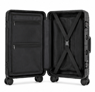 Valise Cabine Premium avec Double Serrure TSA, Cadre Aluminium et Roulettes 360°