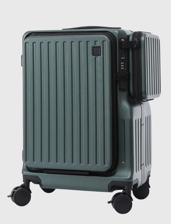 Valise Cabine Utility Rigide avec Ouverture Frontale, Port USB-C et Serrure TSA