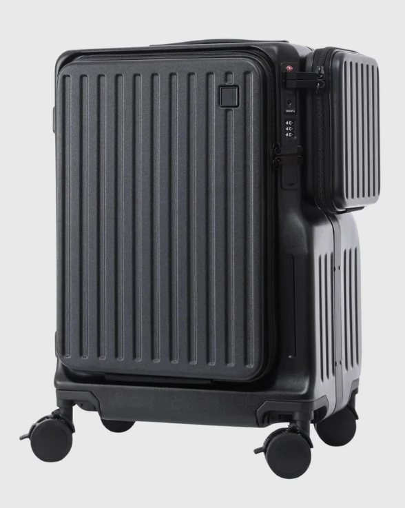 Valise Cabine Utility Rigide avec Ouverture Frontale, Port USB-C et Serrure TSA