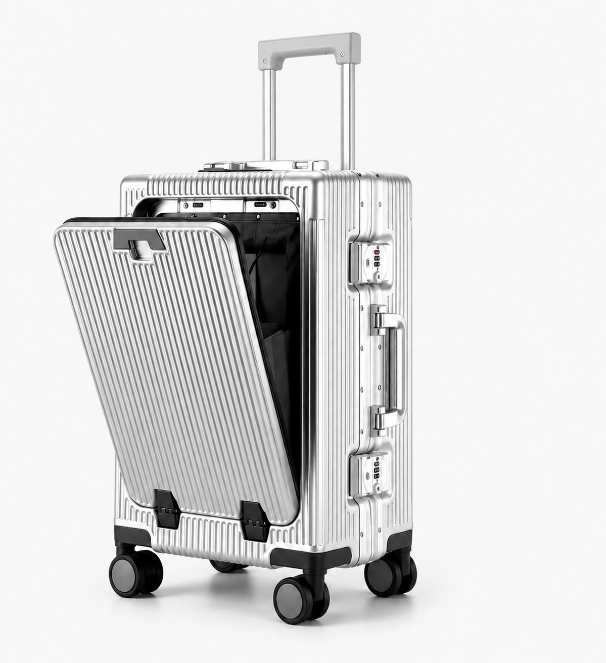 Valise Cabine – Grande Capacité, Ouverture Frontale, Serrure à Combinaison & Roues 360°