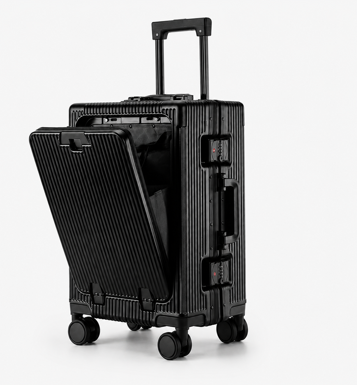 Valise Cabine – Grande Capacité, Ouverture Frontale, Serrure à Combinaison & Roues 360°