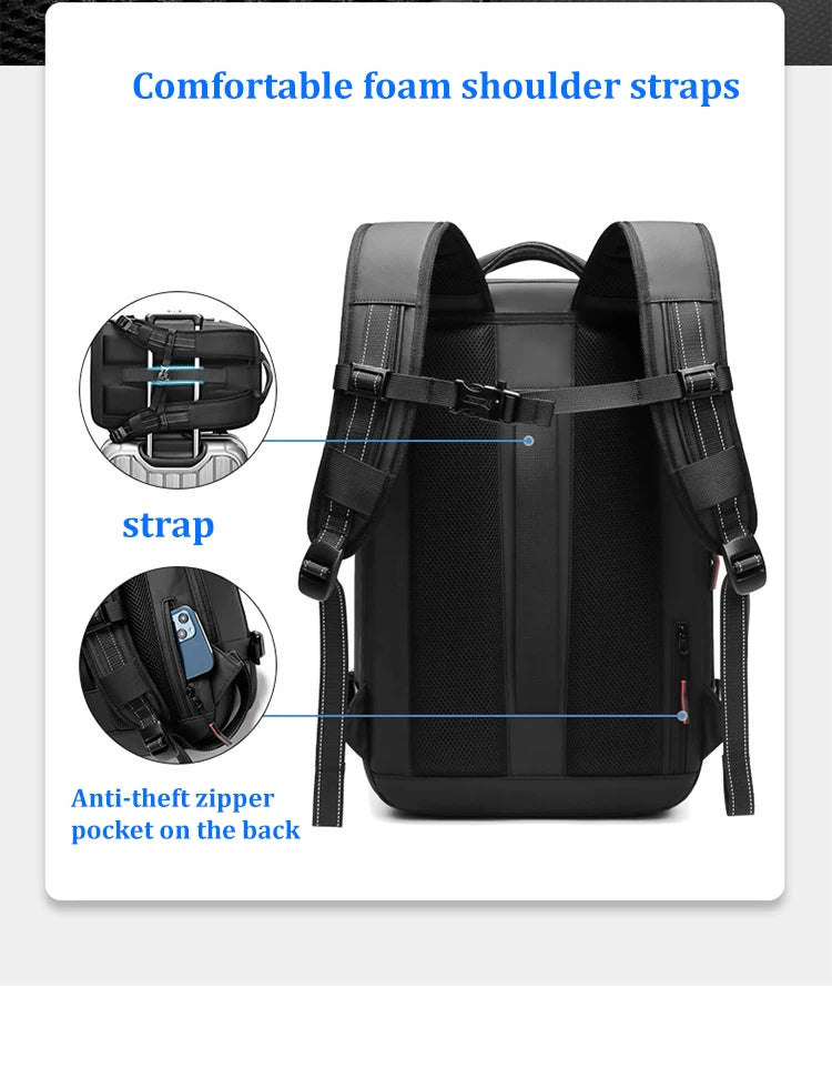 Sac à Dos Voyage Cabine – Compression Sous Vide & PC 17” – vue produit 11