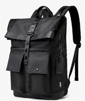 Sac à Dos Cabine Roll-Top pour Ordinateur Portable, Imperméable et Grande Capacité