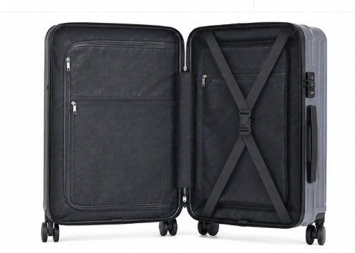 Valise Cabine Utility Rigide avec Ouverture Frontale, Port USB-C et Serrure TSA