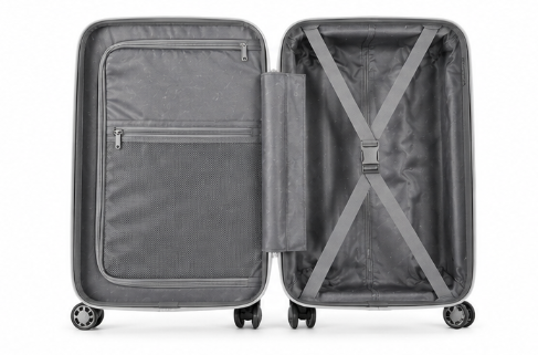 Valise Cabine Hublot Classic Rigide avec Compartiment Frontal, Port USB et Roulettes 360°