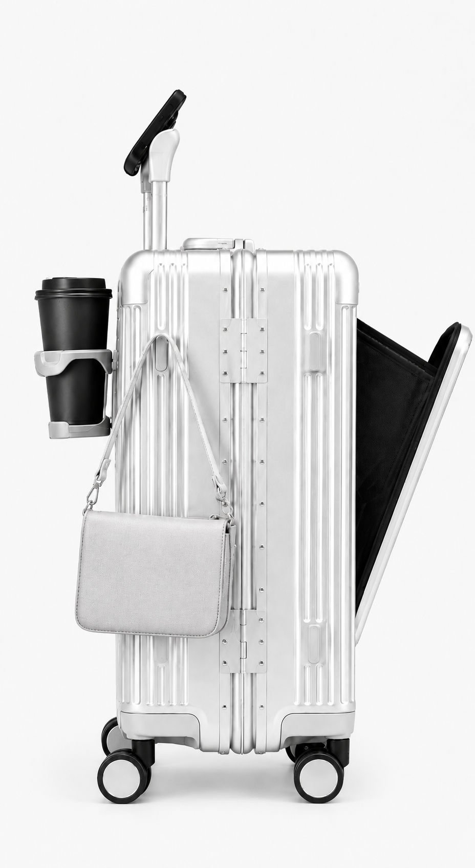 Valise Cabine – Grande Capacité, Ouverture Frontale, Serrure à Combinaison & Roues 360°