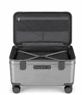 Valise cabine Business à Ouverture Supérieure avec Cadre Aluminium, Serrure TSA et Roulettes 360°