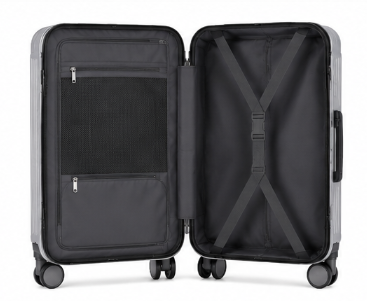 Valise Cabine à Ouverture Frontale avec Port USB, Compartiment Avant et Serrure TSA