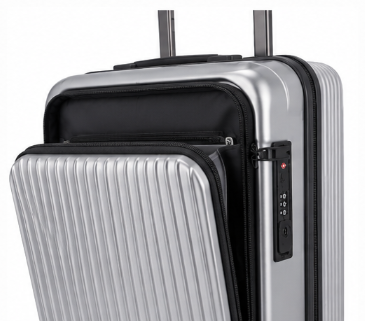 Valise Cabine à Ouverture Frontale avec Port USB, Compartiment Avant et Serrure TSA