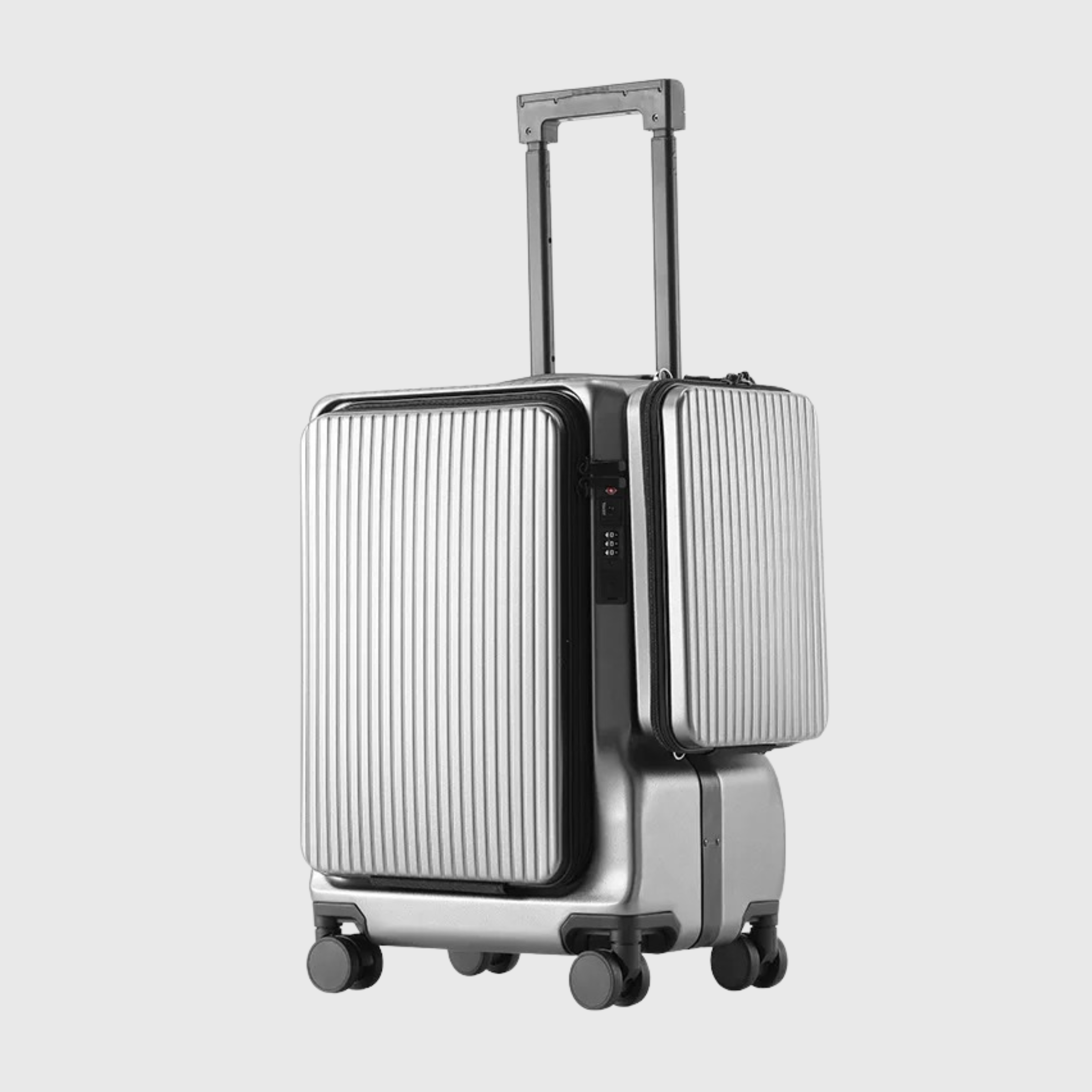 Valise Cabine à Ouverture Frontale avec Port USB, Compartiment Avant et Serrure TSA