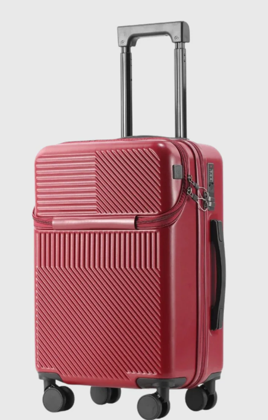 Valise Cabine Hublot Classic Rigide avec Compartiment Frontal, Port USB et Roulettes 360°
