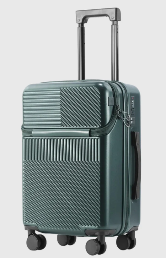 Valise Cabine Hublot Classic Rigide avec Compartiment Frontal, Port USB et Roulettes 360°
