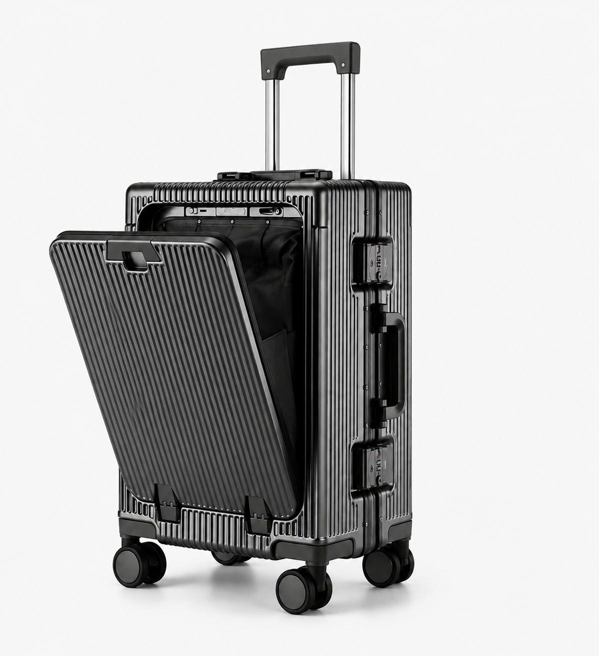 Valise Cabine – Grande Capacité, Ouverture Frontale, Serrure à Combinaison & Roues 360°