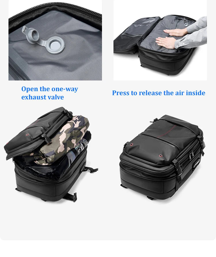 Sac à Dos Voyage Cabine – Compression Sous Vide & PC 17” – vue produit 9