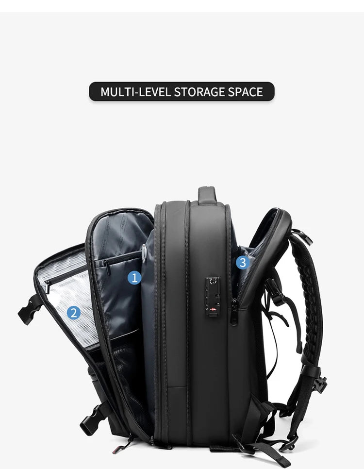 Sac à Dos Voyage Cabine – Compression Sous Vide & PC 17” – vue produit 5