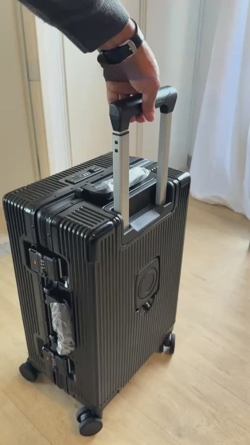 Valise Cabine – Grande Capacité, Ouverture Frontale, Serrure à Combinaison & Roues 360°
