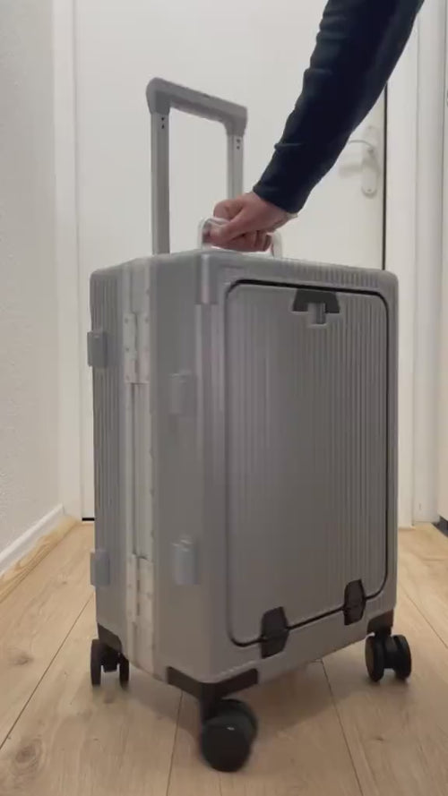 Valise Cabine – Grande Capacité, Ouverture Frontale, Serrure à Combinaison & Roues 360°