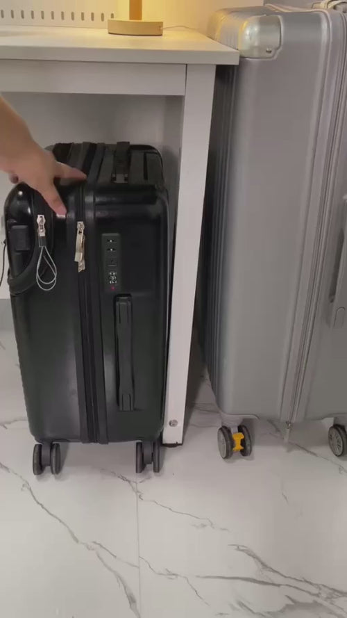 Valise Cabine 20” – Compartiment Frontal, Porte-Gobelet, Serrure à Combinaison & Roues 360°