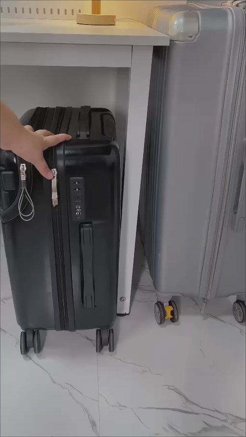 Valise Cabine 20” – Compartiment Frontal, Porte-Gobelet, Serrure à Combinaison & Roues 360°