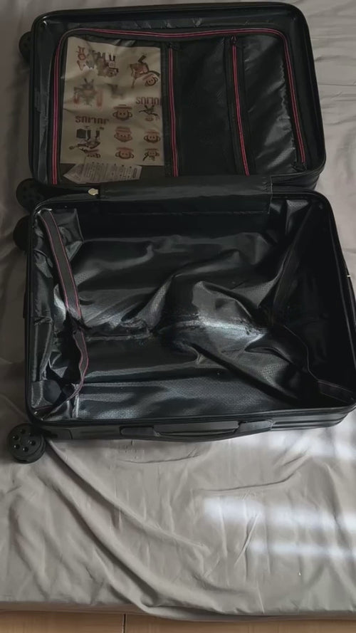 Valise Cabine 20” – Ouverture Frontale, Port USB, Porte-Gobelet, Serrure TSA & Roues 360°